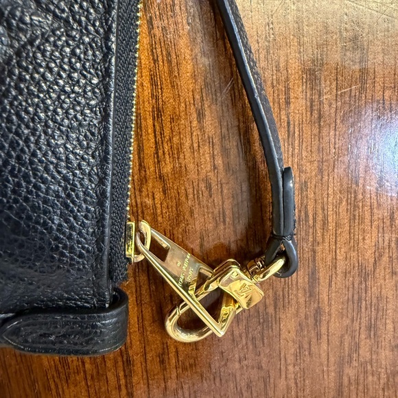Louis Vuitton Black Monogram Leather Wristlet Pouch - Picture 9 of 12